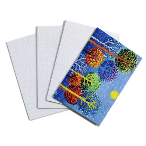 5 Sets Blank Jigsaw Puzzles Sublimation Puzzle Craft DIY Custom Puzzle for Heat Press Thermal Transf