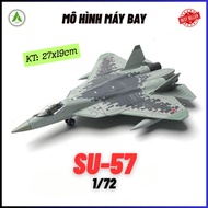 SU-57 Fighter Plane Model Toy Assembled Decor Display