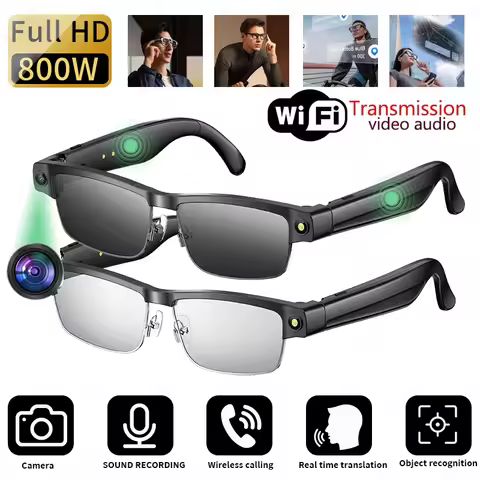 AI Smart Glasses 800W Pixels HD Recording Video Photo Sunglasses AI ChatGPT WIFI Recognition Transla