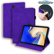 for Samsung Galaxy Tab S4 10.5 T830 T835 Tablet Leather Case Matte Skin Feel 3D Relief Floral Emboss