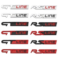 Car Metal GT RS Line Badge Emblem Decals Sticker For Renault Logan Clio Megane 2 3 4 Captur Koleos E
