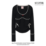 SCULPTOR® เสื้อ Bow Tie L/S Tee