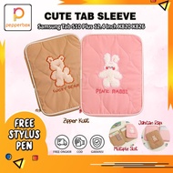 Samsung Tab S10 Plus + 12.4 Inch 2024 X820 X826 Sarung Pelindung Tas Bag Sleeve Lucu Cute Bear Pouch