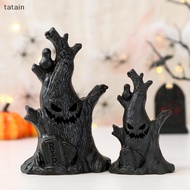 tatain Halloween Decoration Ghost Tree Led Night Glow Ghost Lantern Ghost Face Tree Stump Lantern Fe