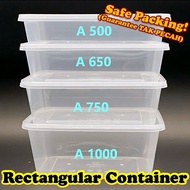 Container Panjang 500ml 650ml 750ml & 1000ml / Rectangular Container (10pcs) A500 A650 A750 A1000