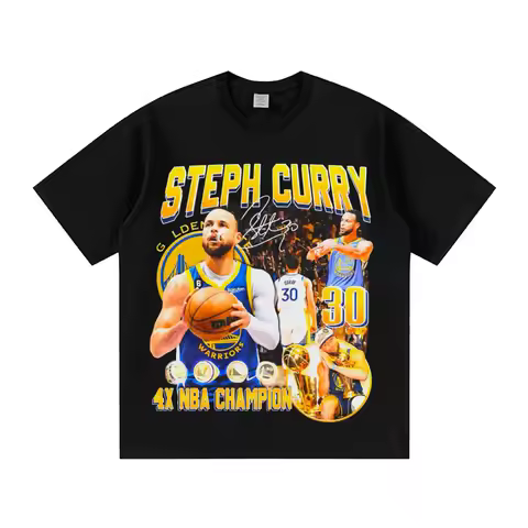 2025 Stephen Curry Print T-shirt Men's and women's fashion trend Comfortable loose Fashion Streetwea