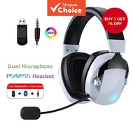 Wireless Bluetooth Gaming Earbuds with Microphone 3.5mm Wired PC Headset Noise Reduction for PS4 PS5