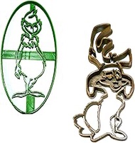 GRINCH AND HIS DOG MAX DR SEUSS CHRISTMAS CARTOON MOVIE BOOK CHARACTERS SET OF 2 SPECIAL OCCASION CO