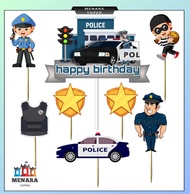 toper ultah/toper kue/toper karakter polisi/hiasan kue ultah murah/toper cake