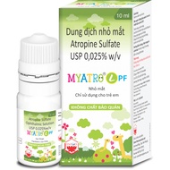 Dung dịch nhỏ mắt kiểm soát cận thị Myatro L PF 0.025% 10ml