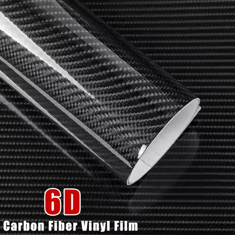 6D Carbon Fiber Vinyl Film Wrapping Auto Sticker Glossy Car Wrap Sheet Roll Decal Car Styling Car Mo