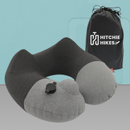 Hitchie A088 H-Shape Portable Inflatable Air Pump Travel Neck Pillow Headrest U Shape - Bantal Angin