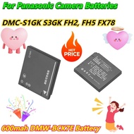 600mah DMW-BCK7E Battery For Panasonic DMC-S1GK S3GK FH2, FH5 FX78 Camera Batteries