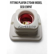 WHITE SQUARE CEILING FITTING E27