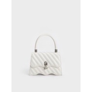CNK Freja Wavy Quilted Top Handle Bag