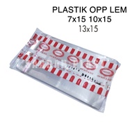 (ISI 100) PLASTIK OPP LEM 7X15 10X15 13X15 / OPP UANG KERTAS ROTI KUE