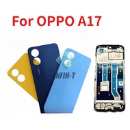 Backdoor Housing Casing Oppo A17 CPH2477 Bekdor Back Cover Casing + Front Frame