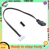 5V 3 Pin to Small 6Pin 5V 3 Pin to 6 Pin Cable for  Fan Controller Adaptor Connector