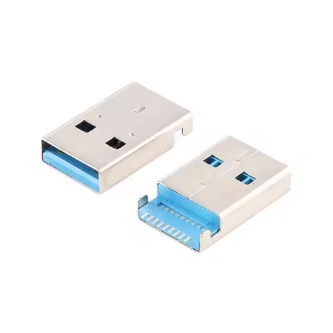 5pcs USB 3.0 A Type Male Plug Connector 9 Pin SMT SMD High-speed Data Transmission USB 3.0 Jack Char