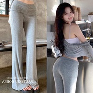 Quần Dài Thường Ngày Cạp Cao 17STUDIO Màu Trơn Thoải Mái Dài Thời Trang Phong Cách Hàn Quốc Mùa Thu