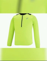 全新 購自日本 Asics XT6386 營光黄色長袖拉鍊開胸跑步速汗T恤 男裝 (Size S) 原價 $5500 円