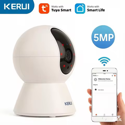 KERUI Mini Indoor Wireless 5MP WiFi IP Camera Home Security CCTV Surveillance Camera With Tuya Smart