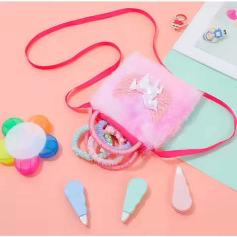 Pony Crossbody Shoulder Bag for Girls Kids Outdoor Cartoon Square Coin Purse Wallet Kindergarten Bac