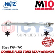 (100% TAIWAN) NIETZ / M10 TOOLS DOUBLE FLEX TORX STAR WRENCH (T15/T20/T25/T27/T30/T40/T45/T50/T55/T6