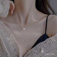 Clavicle Chain s999 High-End Niche Full Diamond Necklace Female Rhinestone Ball Pendant All-Match Li
