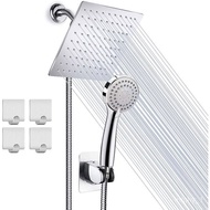 Shower Set Supercharged8Inch Stainless Steel Shower Top Spray3Function Handheld Shower Head Double Shower Set