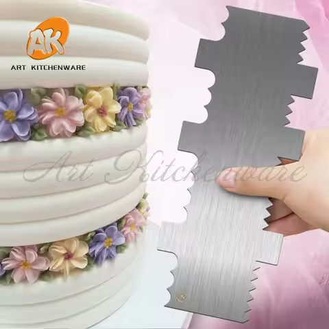 10" Butter Cream Smoother Cake Stainless Steel Scraper Chocolate Smoother Spatulas Cake Decorating M