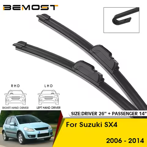 Car Wiper Blades For Suzuki SX4 2006-2014 Windshield Windscreen Front Window Blades 26"+14" Car Acce