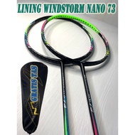Badminton Lining Nano Windstorm 73 Racket Original Fullset Install Strings