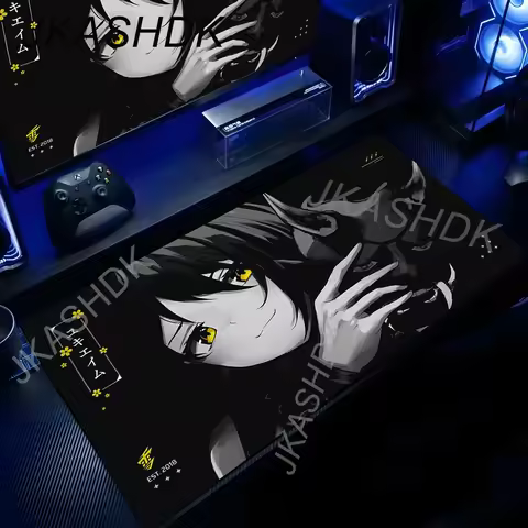 XXL HD YUKI AIM Mask Anime Mouse Pad Cute HD Desk Mat Extended Gaming Keyboard Mats Gamer Large 90x4