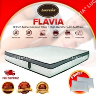 Free Shipping / Lucrezia Flavia (10 inch) Latex Feel Foam Coconut Fibre Mattress / Tilam / 椰丝床垫 Sing