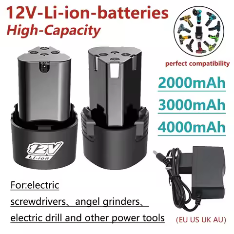 12V Rechargeable Lithium-Ion Battery for Electric Screwdriver Electric Drill Mini Angle Grinder Powe