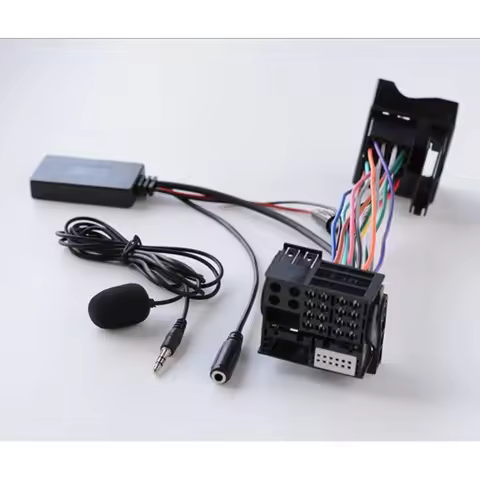 Car Music Adapter Device with Microphone Hands-free AUX Bluetooth-compatible 5.0 Compatible with-Aud