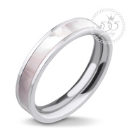 555jewelry แหวนสแตนเลส สตีลแท้ ประดับเปลือก มุก รุ่น MNC-R885 - แหวนผู้หญิง แหวนแฟชั่นผู้หญิง แหวนสวยๆ [R62]