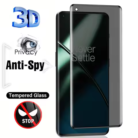 Privacy Screen Protector For Oneplus 7 7T 8 9 10 11 11R 12 12R 13 Ace 2 3 Pro 3D Curved edge Anti Sp