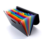 24 Pockets File Expanding File Folder Document Organizer A4 File Folder Cloth Edge Wrap and File