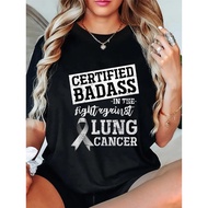 Comfortable Festive Awareness Shirt Lung Cancer Warrior Gift Funny Lung Cancer Awareness T Shirt Wom
