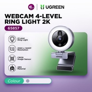 UGREEN Webcam 2K with 4-Level Ring Light Auto focus QHD Resolution Lens Cover 65857