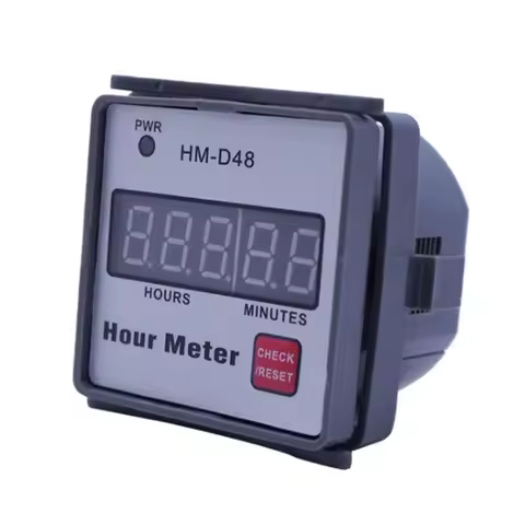 Digital Hourmeter HM-D48 0‑999.99h Timer for Lawn Mower Generator Farm Tractor