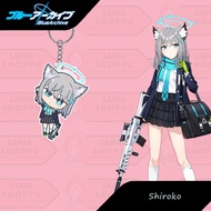 GANTUNGAN Anime Game Blue Archive Shiroko Chibi Keychain | Shiroko Blue Archive UV Ganci