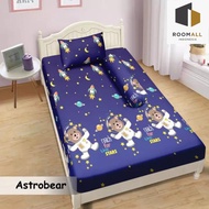 Sprei Fitted Lady Rose Astro Bear Ukuran 90x200 Super Single Tinggi 20