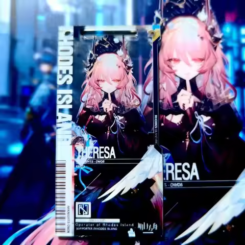 Anime Arknights Theresa Acrylic Pass Card Keychain Backpack Hanging Pendant Long Strip Keychain Birt
