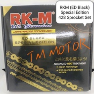 RK-M ED Black Special Edition sprocket set (428 oring), Y15ZR/ LC135/ Y16ZR/ RS150