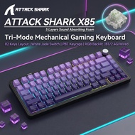Attack Shark X85 82 PBT RGB Type-C 1.6m 2.4G Papan Kekunci Magnetik Attack Shark X85 82-Kekunci Pad 