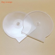 [Big orange] 1/3PCS Transparent Plastic Single Piece Round Disc Case CD Case Thickened CD DVD Disc B