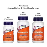 ✥✅READY STOCK✅ Now Foods, Astaxanthin, 4 mg, 60 Vege Softgels  90 Softgels  10 mg 60 softgels  12 mg